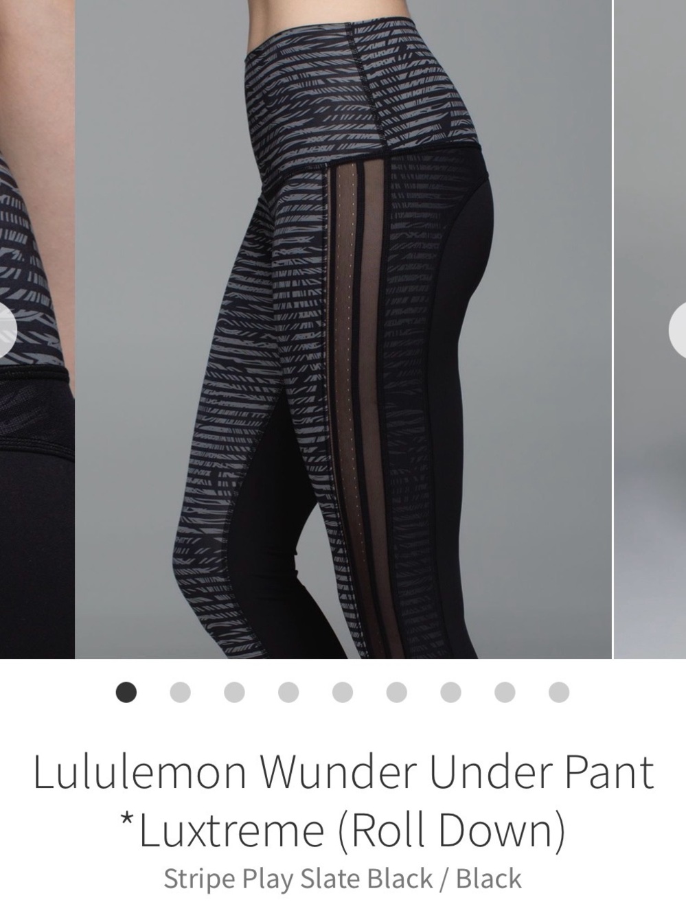 lululemon Striped Mesh High-Rise Leggings